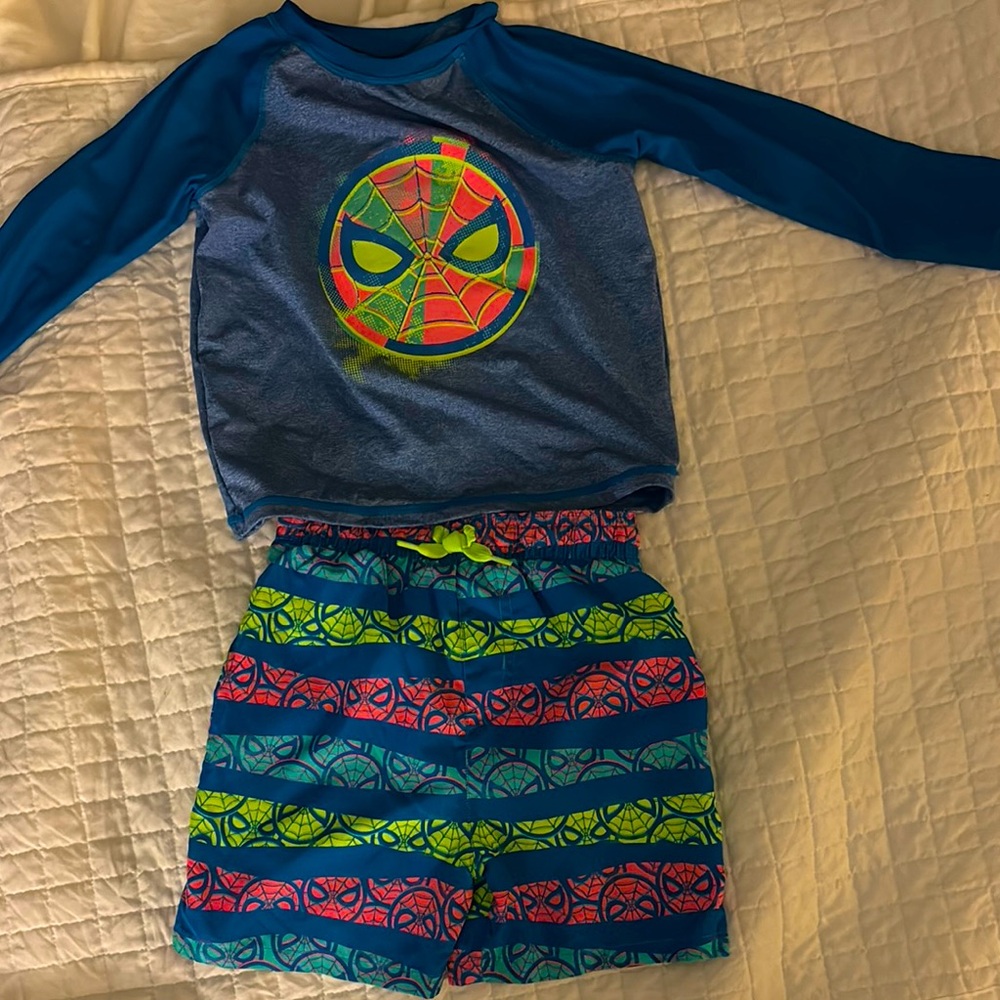 Jumping Beans Marvel Spider-Man Toddler Swimming Trunk Set, 2T